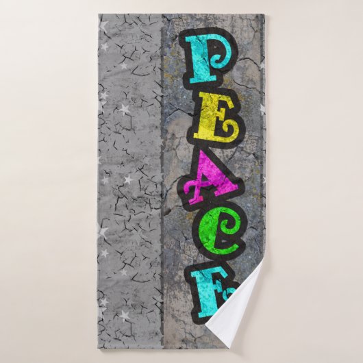 Peace Graffity Badhanddoek (Badhanddoek)
