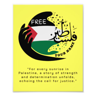 PEACE, Gratis Palestina T-Shirt Foto Afdruk