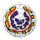 "Peace Hakuna Matata" Circular Art Print Dartbord (Voorkant)