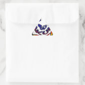 "Peace Hakuna Matata" Circular Art Print Driehoek Sticker (Tas)