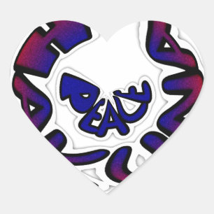 "Peace Hakuna Matata" Circular Art Print Hart Sticker