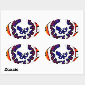 "Peace Hakuna Matata" Circular Art Print Ovale Sticker (Vel)