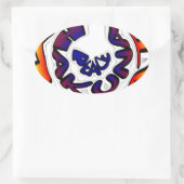 "Peace Hakuna Matata" Circular Art Print Ovale Sticker (Tas)