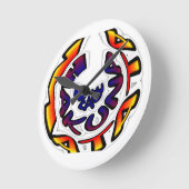 "Peace Hakuna Matata" Circular Art Print Ronde Klok (Hoek)