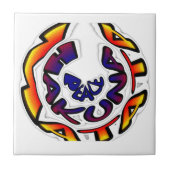 "Peace Hakuna Matata" Circular Art Print Tegeltje (Voorkant)