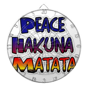 Peace Hakuna Matata Gifts Products Dartbord