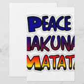 Peace Hakuna Matata Gradient Art Briefpapier (Voorkant / Achterkant)