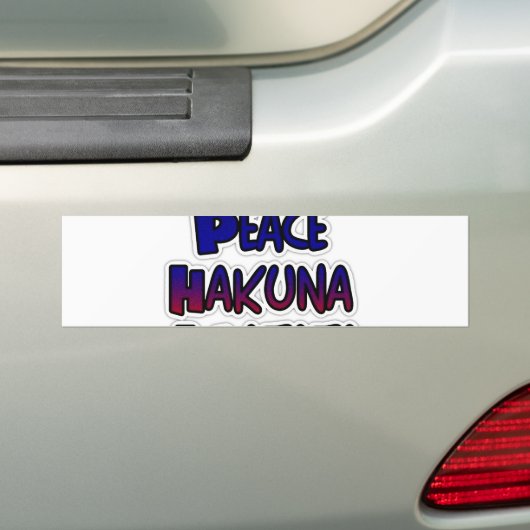 Peace Hakuna Matata Gradient Art Bumpersticker (Op auto)