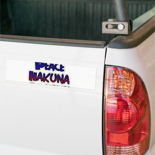 Peace Hakuna Matata Gradient Art Bumpersticker (Op Truck)