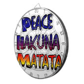 Peace Hakuna Matata Gradient Art Dartbord (Voorkant Rechts)