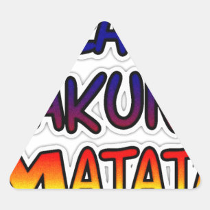 Peace Hakuna Matata Gradient Art Driehoek Sticker