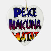 Peace Hakuna Matata Gradient Art Keramisch Ornament (Rechts)