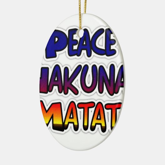 Peace Hakuna Matata Gradient Art Keramisch Ornament (Links)
