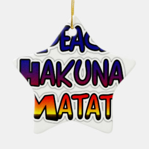 Peace Hakuna Matata Gradient Art Keramisch Ornament