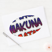 Peace Hakuna Matata Gradient Art Ovale Sticker (Envelop)