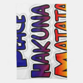 Peace Hakuna Matata Gradient Art Theedoek (Verticaal)