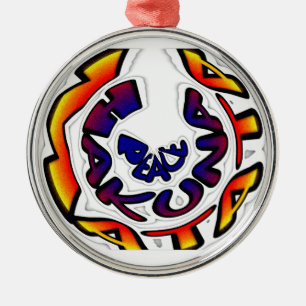 "Peace Hakuna Matata" Kunstcirkelprint Metalen Ornament