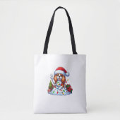 Peace Hand Cavalier King Charles Spaniel Kerstmis Draagtas (Voorkant)
