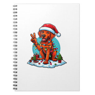 Peace Hand Rhodesian Ridgeback Kerstverlichting WO Notitieboek