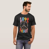 Peace Hand Tie Dye Finger Freedom Hippie Flower T-shirt (Voorkant volledig)