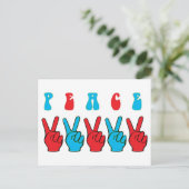 Peace Hands Briefkaart (Staand voorkant)