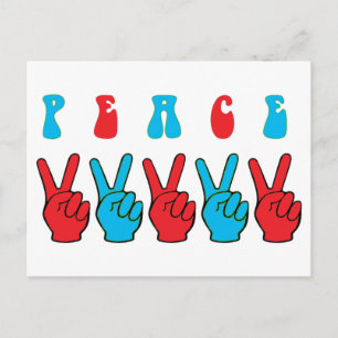 Peace Hands Briefkaart