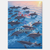 Peace & Happiness  Magnet Magneet (Voorkant)