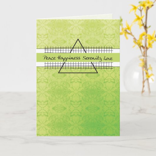 Peace Happiness Recovery Verjaardag Kaart (Gele Bloem)