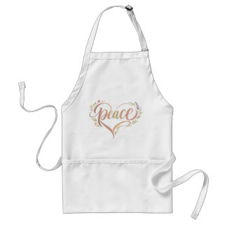 Peace Heart Boho Hand Lettered Standaard Schort