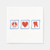 Peace Heart Dentists Paper Napkins Servetten (Voorkant)