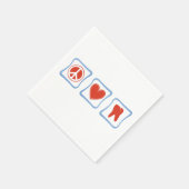 Peace Heart Dentists Paper Napkins Servetten (Hoek)