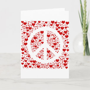 Peace Hearts Feestdagen Kaart