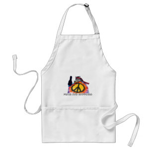 Peace Hippie Cat Apron Standaard Schort