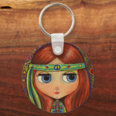 Peace Hippie Doll Sleutelhanger (Voorkant)