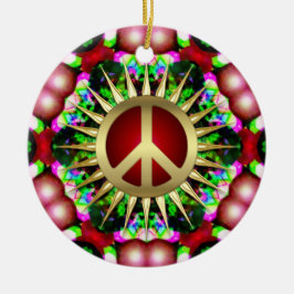 Peace Hippie Hexagon keramische keramiek Keramisch Ornament