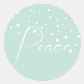 Peace Holiday Kerstmis Ronde Sticker (Voorkant)