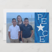 Peace Holiday Photo Collage Carte de Noël (Devant)