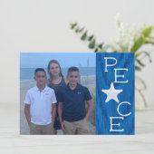 Peace Holiday Photo Collage Carte de Noël (Debout devant)