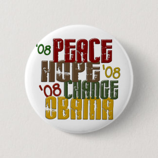 Peace Hope Change Obama 1 Ronde Button 5,7 Cm