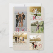 Peace Hope Joy Christmas Kaart (Voorkant)