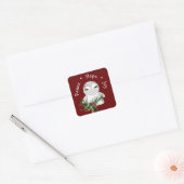 Peace Hope Joy Mask Penguin Vierkante Sticker (Envelop)