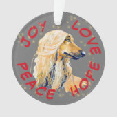 Peace Hope Log Afghan Dog Christmas (devant)