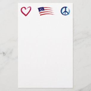 Peace Hope Love Briefpapier