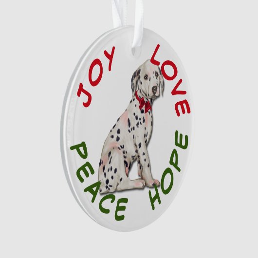 Peace Hope Love Dalmatian Chien chiot (devant)