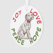 Peace Hope Love Dalmatian Chien chiot (devant)