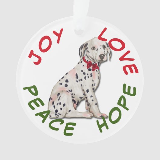 Peace Hope Love Dalmatian Chien chiot (devant)