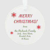 Peace Hope Love Jack Russell Terrier Kerstrier Ornament (achterkant)