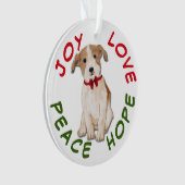 Peace Hope Love Jack Russell Terrier Noël (devant)