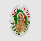 Peace Hope Santa Hat Golden Retriever (devant)
