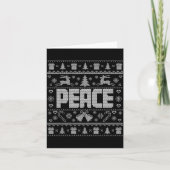 Peace I Come In Peace Couple Matching Ugly Christm Kaart (Voorkant)